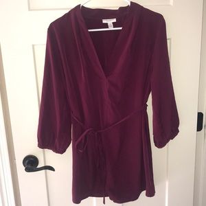 Liz Lange Maternity Wine Colored Blouse